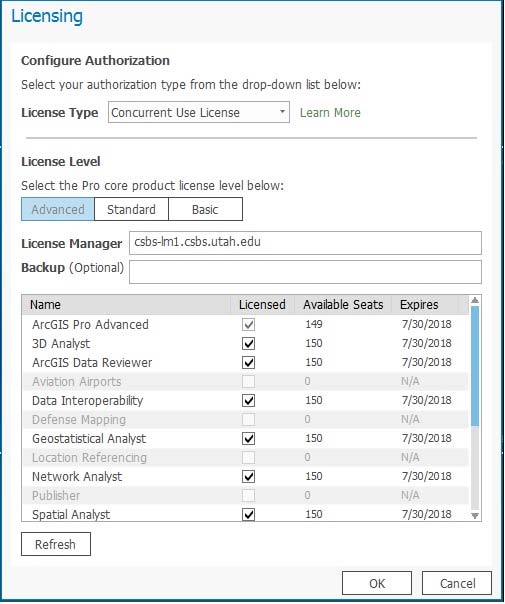 arcgis license manager adding number of licenses