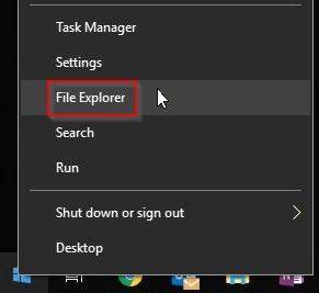 file explorer window