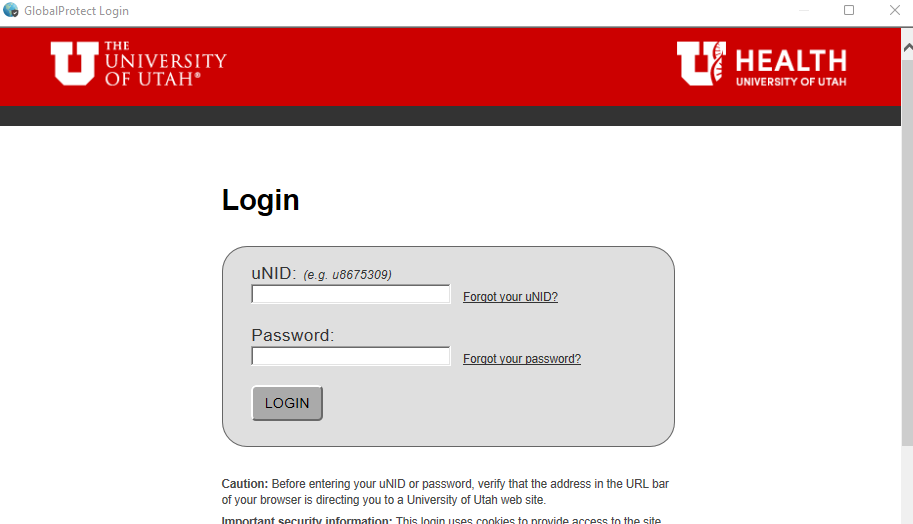 University of Utah Central Authentication