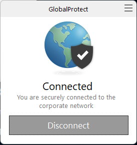 GlobalProtect connected